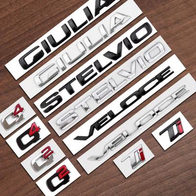1 шт. 3D ABS Q2 Q4 Giulia Stelvio Veloce Ti Значок Эмблема Наклейки на автомобиль Для Romeo 147 156 159 Переоборудование Задней Крышки Багажника Логотип