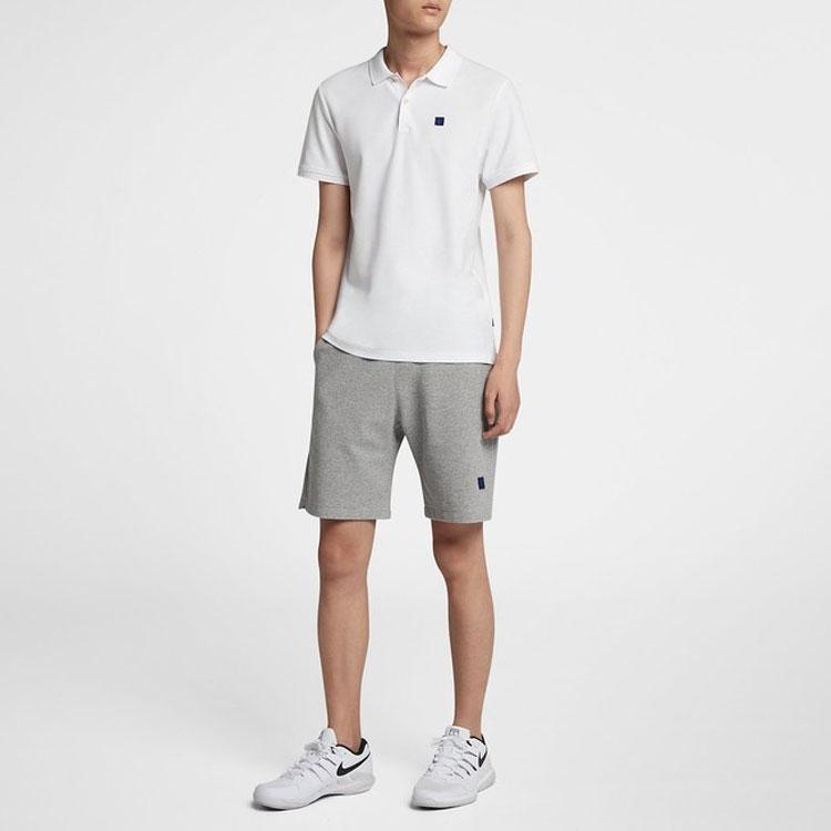 Nike Мужские рубашки-поло Белый воротник-поло Умеренный прямой крой AH6763-100