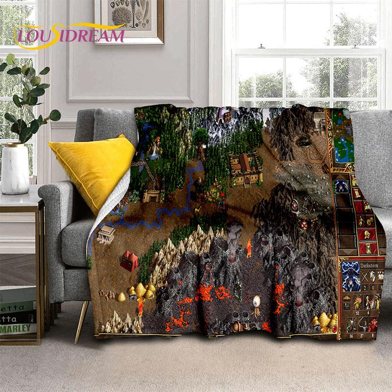 HD Heroes of Might and Magic Retro Game Soft Flannel Blanket,Throw Blanket Comfortable Blanket for Picnic Beds Sofa Home Bedroom
