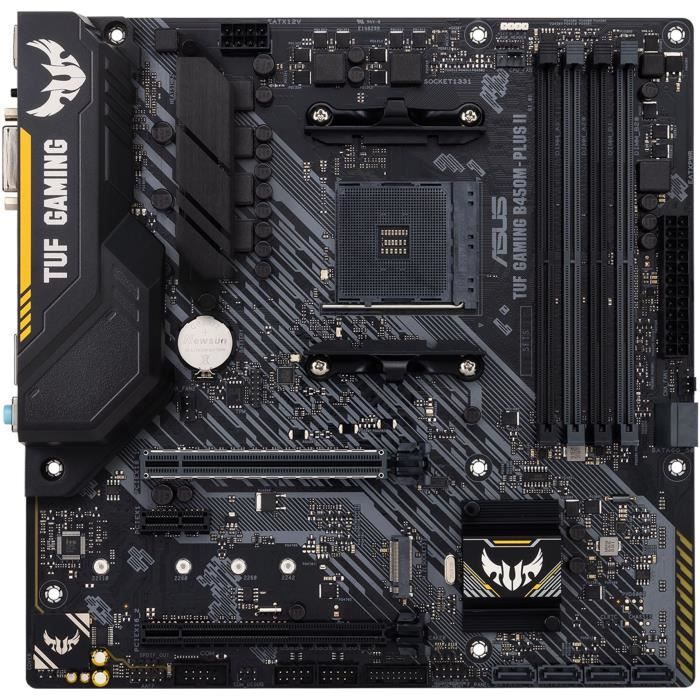 Carte mère - ASUS - TUF Gaming B450M-Plus II - AMD B450 - Emplacement AM4 micro ATX