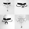 Gothic Velvet Black Necklace For Women Fashion Moon Pagan Jewelry Gothic