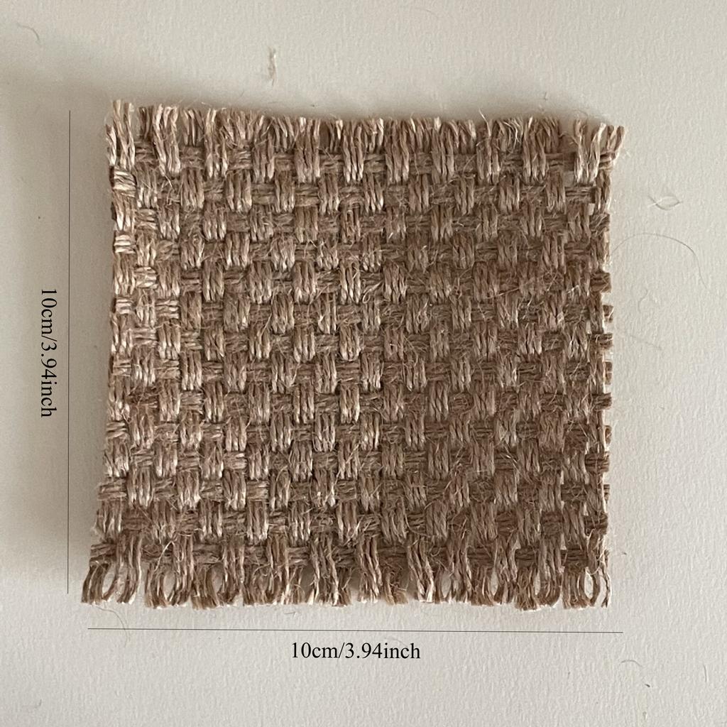 Ретро льняные подставки под стаканы, подставки из грубой плетенки, подставки под ароматерапевтические свечи, подставки для украшений, реквизит для фотосъемки