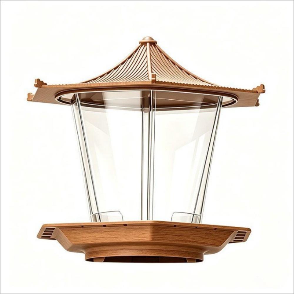 Large Capacity Garden Bird Food Tray 3-Compartment Hummingbird Feeder Backyard