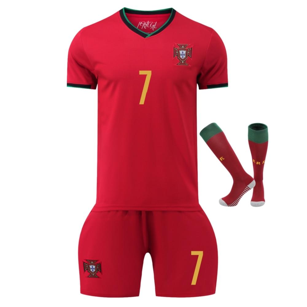 2024-25 Portugal Ronaldo Home Soccer Jersey Set Fan Version