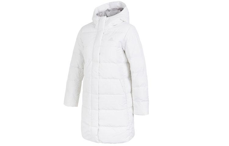 adidas Женские белые пуховики с капюшоном Умеренные Другое H23072