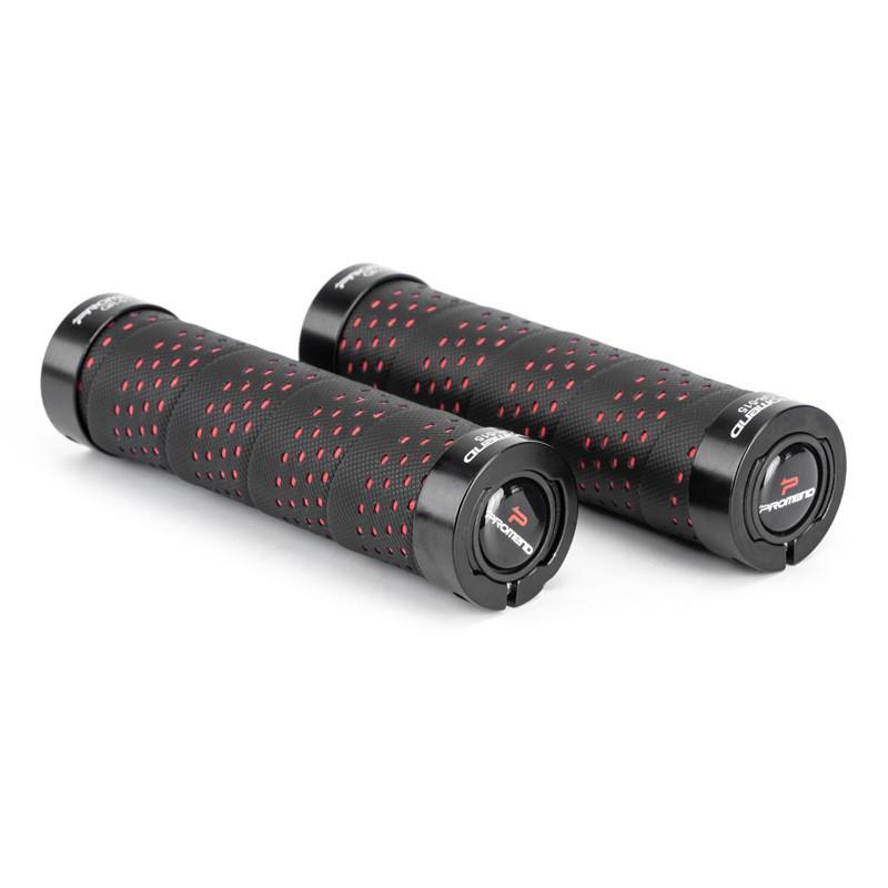 PROMEND GR-515 Mountain Bike Handlebar Grips Shock Absorbing Breathable Aluminum Lock-On Anti-Slip Grip Cycling