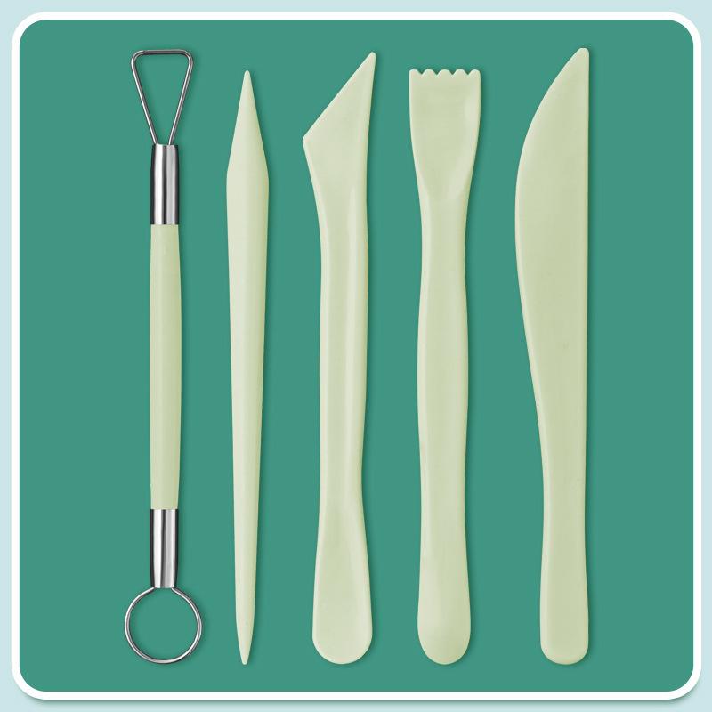 Pottery Clay Sculpture Tools Art Supplies Clay 5 Pcs Set Pottery Knife Soft Pottery Sculpture Knife Art Tools 5 Color Optional