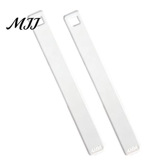 Acrylic Clay Thickness Rulers 1 Pair Polymer Depth Guide, 2/3/4/5/6mm Pottery Rolling Pin DIY Earring Making Supplies Transparent Ruler