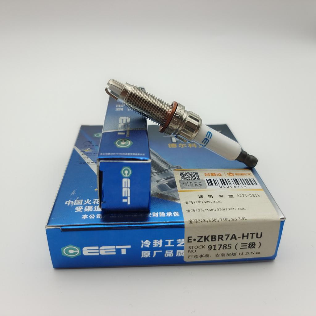 4-6 Pcs OE:12120038349 12120034091 12120037244 ZKBR7A-HTU 91785 Tripolar Spark Plug For BMW E60 E61 E63 E64 E81 E82 E90 E92 E93
