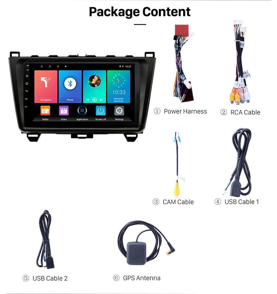 icreative Android Carplay для Mazda 6 2007-2015 Автомобильный радиоприемник Видеоплеер Навигация GPS 2din Мультимедиа Автоматическое радио