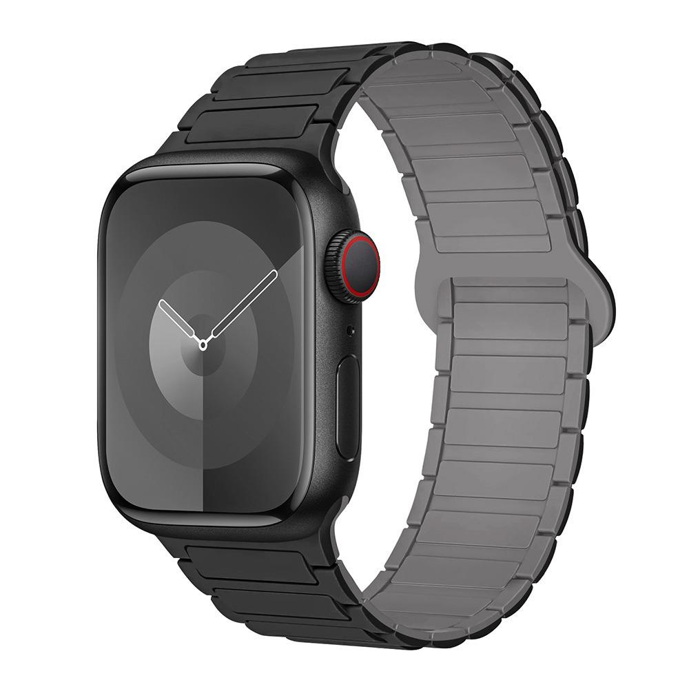 Силиконовый магнитный ремешок Apple S10 для Apple Watch S9/8/7/Ultra2 с обратной застежкой, дышащий дизайн, совместим с SE