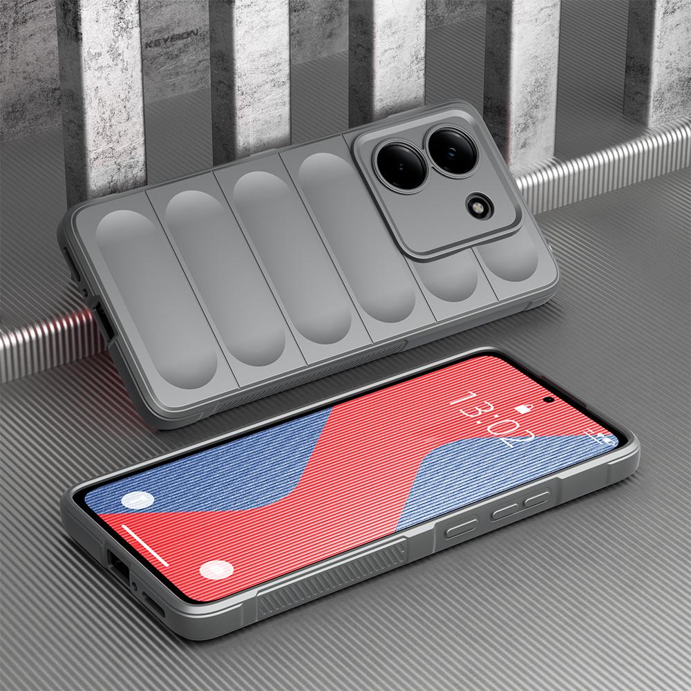 KEYSION Противоударный матовый чехол для телефона Xiaomi POCO M7 Pro 5G Противоскользящий мягкий силиконовый чехол для телефона Xiaomi POCO M7 Pro 5G