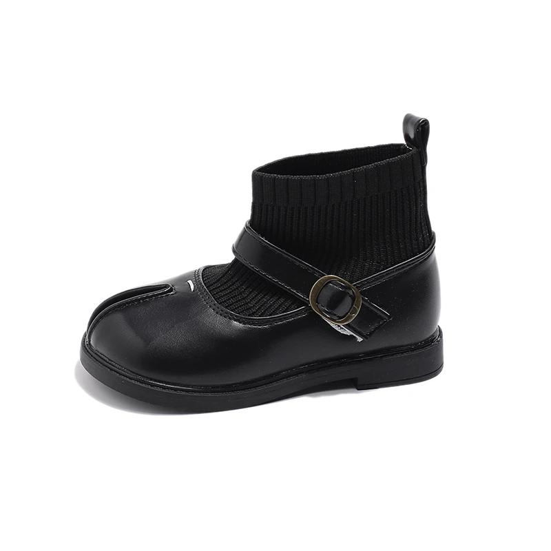 2024 New Girls Flat Heel Low with Foot Covering Non Slip Soft Bottom Winter Microfiber Leather Casual Boots boys shoes