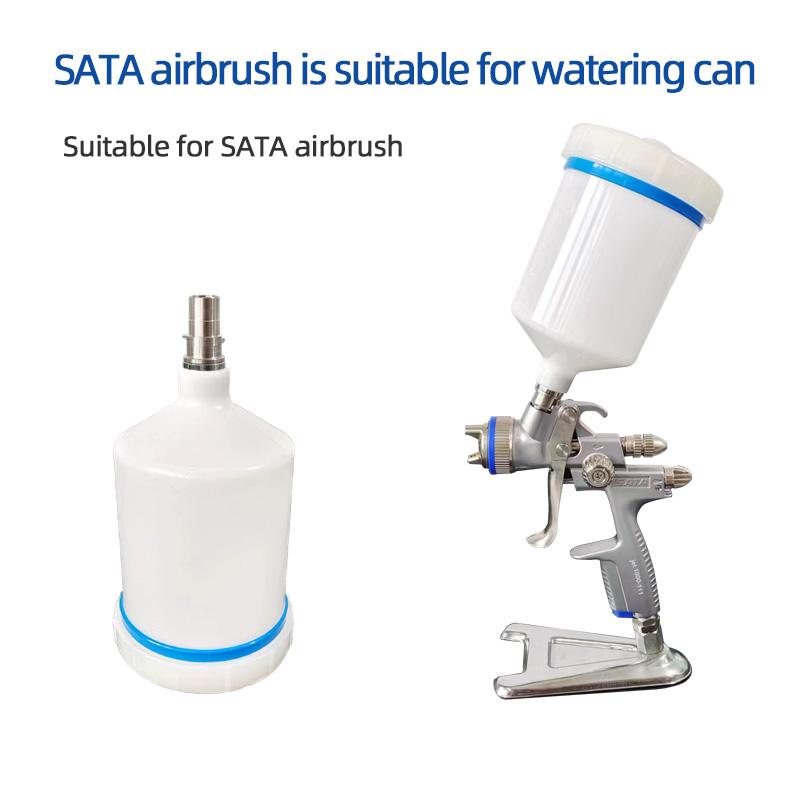 Для Sata Чашка Распылителя Соединитель Жиклер Краскопульт 600Мл белый Пластик Hvlp Чашка для Краски Бачок Аксессуары