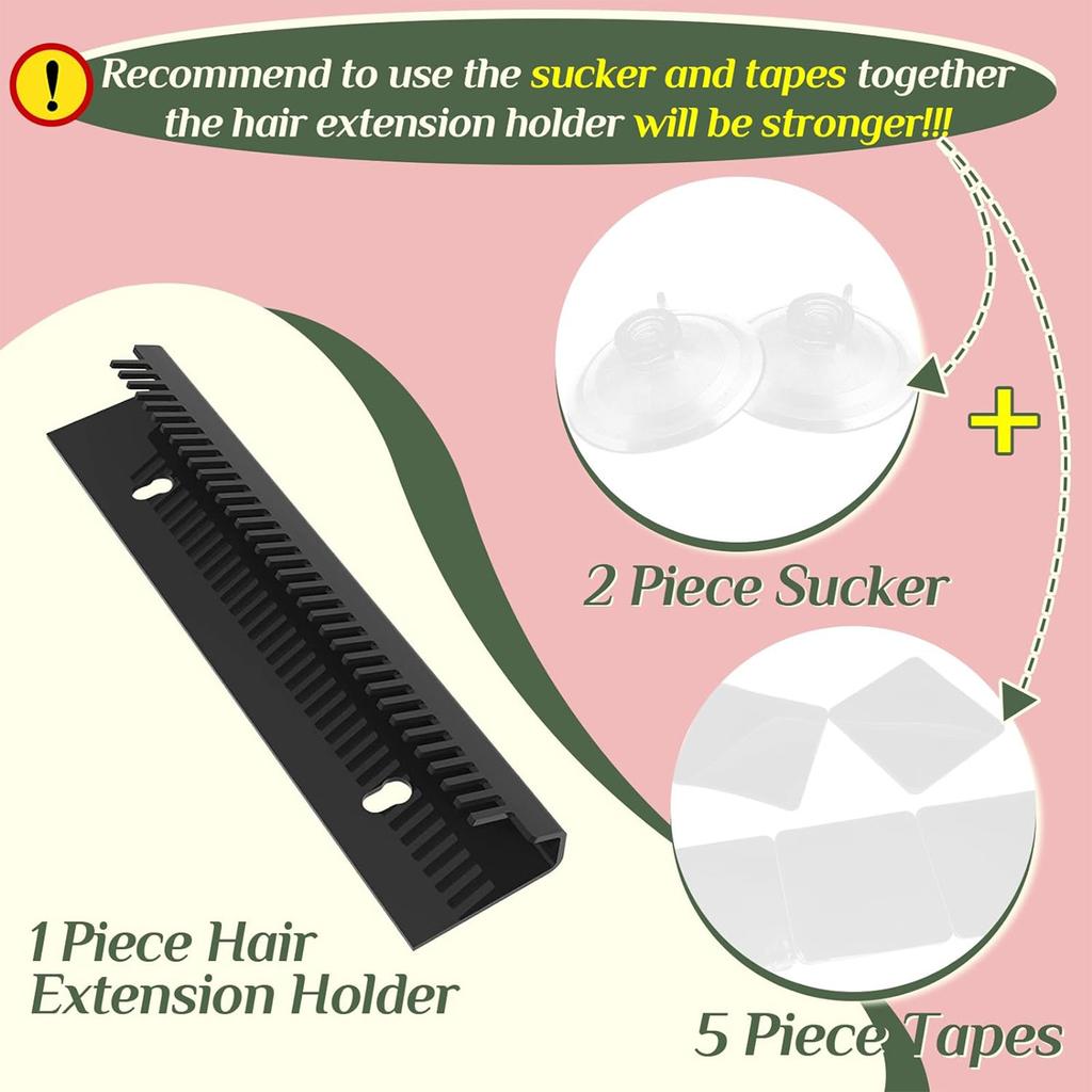 Hair Extension Holder For Styling Hair, Acrylic Hair Extension Display Hanger Tool, Portable Storage Wig Holder For Washing, Coloring