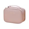 Leather Pu Solid Color Large Capacity Travel Makeup Bag Portable Pouch Wash