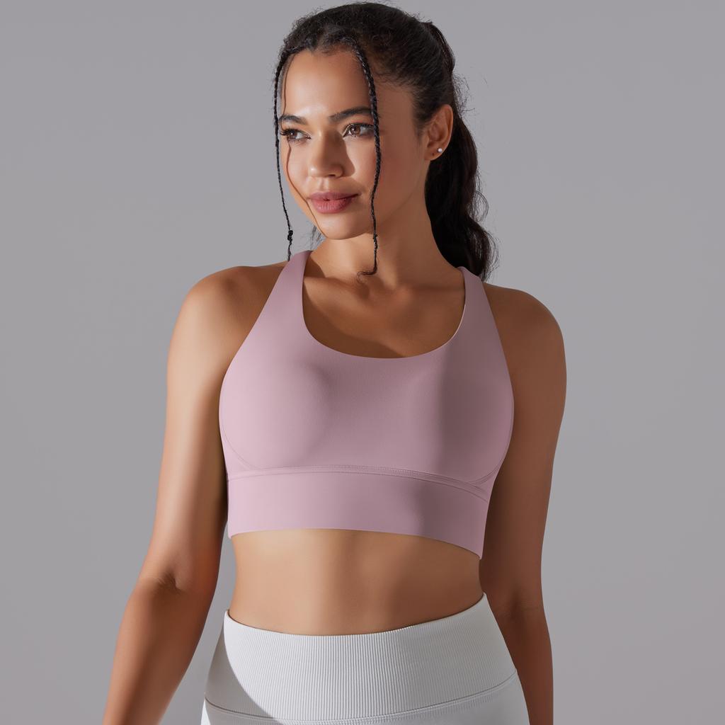 Auroth Back Cross Sports Underwear Shockproof Gathering Yoga Sports Bra Fitness Top
