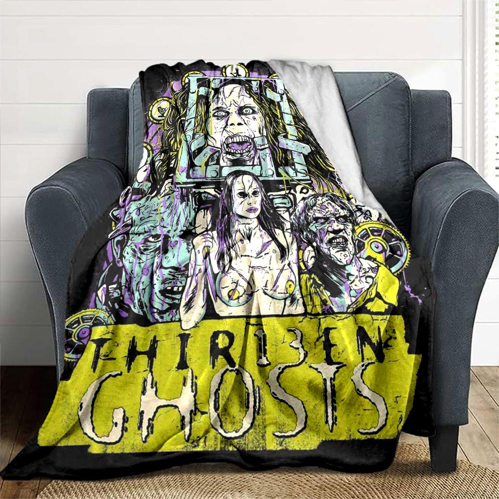 Thirteen ghosts Print Flannel Blanket High Quality Warm Comfortable Cover for All Seasons Perfect for Gifts Home Decor