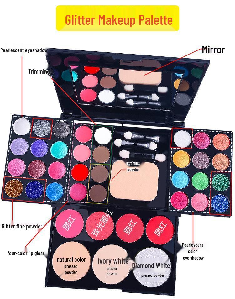 Beginner Eyeshadow & Makeup Tools Set - Authentic Nude & Stage Light Palette