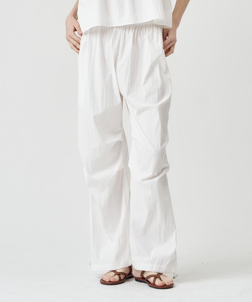 THE-ABON Lens Nylon String Pants Charcoal