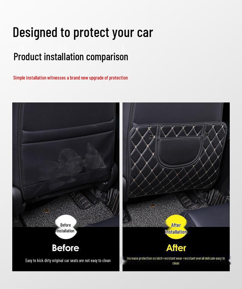 Защитник спинки детского автокресла: Креативная мультяшная защита от пинков и царапин