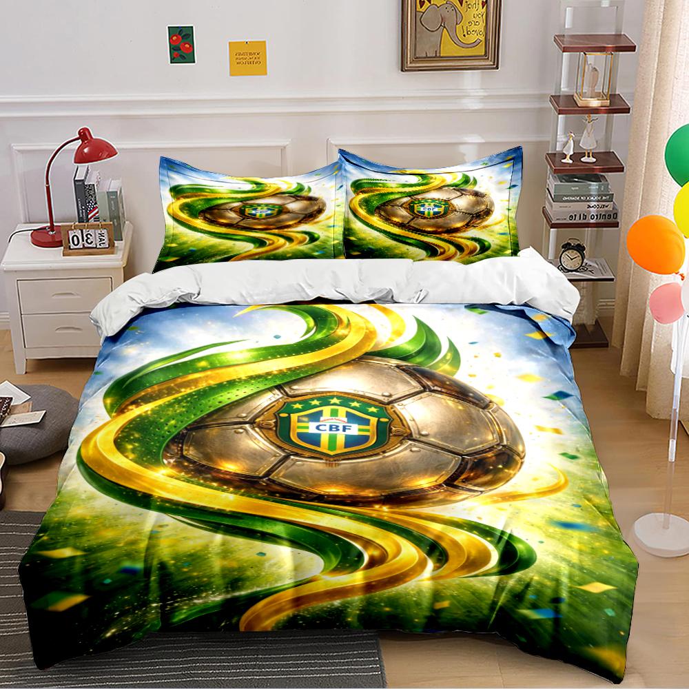 Football-Themed Bedding Set Bedding Duvet Cover Set Duvet Cover Pillowcases Home Decor (1 * Duvet Cover 2 * Pillowcases, without duvet insert)