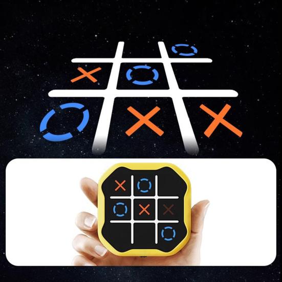 Детская электрическая игровая консоль, игрушка 3-в-1 XO, розетка-головоломка, шахматная игра на память, портативный образовательный портативный игровой автомат для малышей, подарок для мальчиков и девочек
