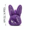 Fluffy Gothic Rabbit Compact Stitched Bunny Bag Pendant Halloween Plushie  Goth Lovers