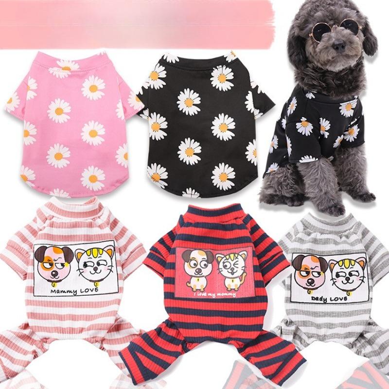 Домашняя одежда для кошек на осень и зиму, одежда для собак с кондиционером, домашний питомец, товары для пары кошек и собак, пижама, щенок