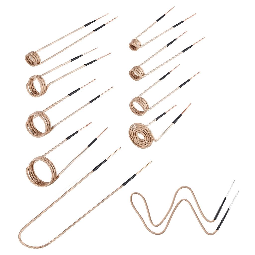 10Pcs Magnetic Induction Heater Coil, Inductor Heat Accessories, Mini Heater Coil Kit with Flexibility and Long Lifespan, for Removing Rusty Bolts and
