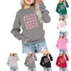 Kids' Fashion Loose-Fit Casual Long-Sleeve Christmas Print Oversized Crewneck Sweatshirt