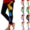 Women's Casual And Fashionable Outdoor Holiday Print Plaid Print Slim Fit Elastic Yoga Pants Nine Minute Pants