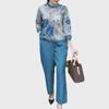 2023 Southeast Asia Spring/Summer Women's Plus Size Loose Two-Piece Set with Positioning Print