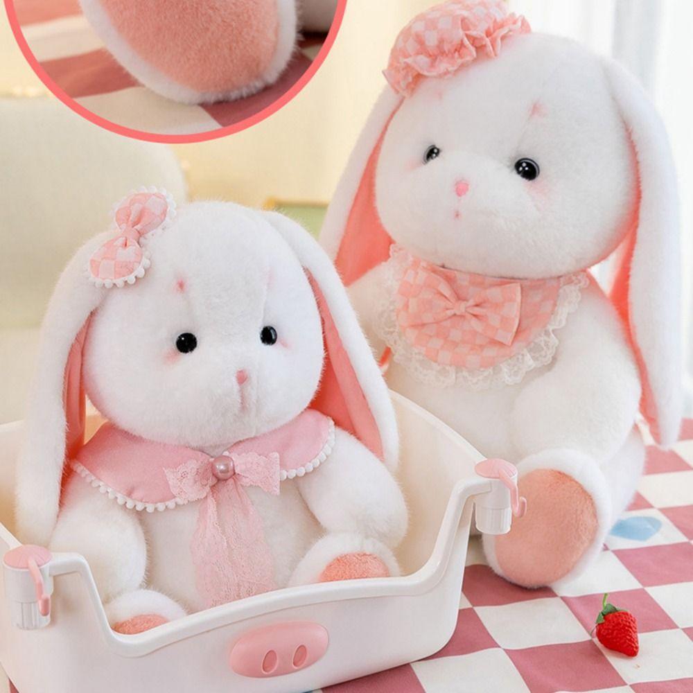 Long Ear Bunny Plushies Doll Pink Rabbit Stuffed Animals Plush Toy Holland Lop Plush Toy  Birthday