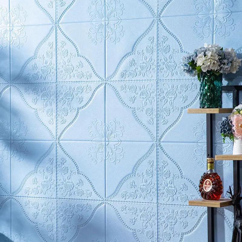 Фоновое украшение Анти-столкновение Обои 35*35см Декор комнаты 3d Потолочные наклейки на стены Спальня Водонепроницаемые Отклеивающиеся и приклеивающиеся