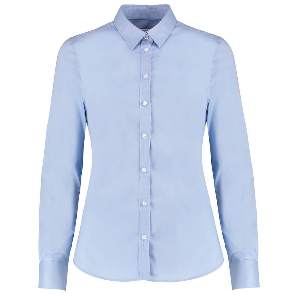 Kustom Kit Womens/Ladies Oxford Stretch Tailored Long-Sleeved Shirt