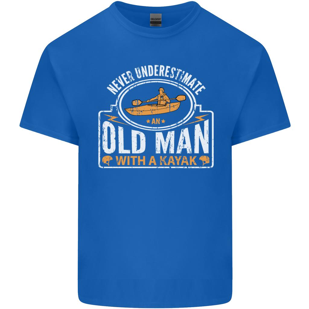 An Old Unisex With a Kayak Kayaking Funny Unisexs Light Cotton TShirt
