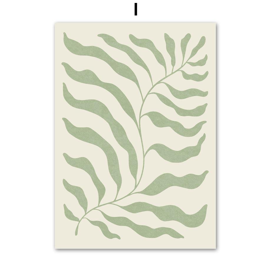 Canvas Painting Palm Leaves Green Plants Deer Abstract Nordic Posters And Prints Wall Art Pictures For Living Room Home Decor