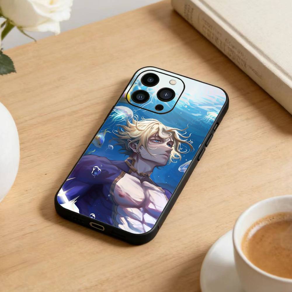 D-Чехол для телефона Аниме Запись о Рагнарёке Для iPhone 17 16 15 14 13 12 Max Plus Силиконовый Черный Чехол