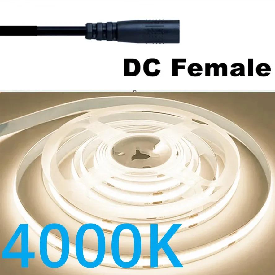 320 светодиодов 1-10 м Диммируемая светодиодная COB лента DC 12V 24V FOB Огни для Декора Комнаты Спальни Высокой Плотности Мягкая Гибкая Неоновая Лента Светодиодная Лампа