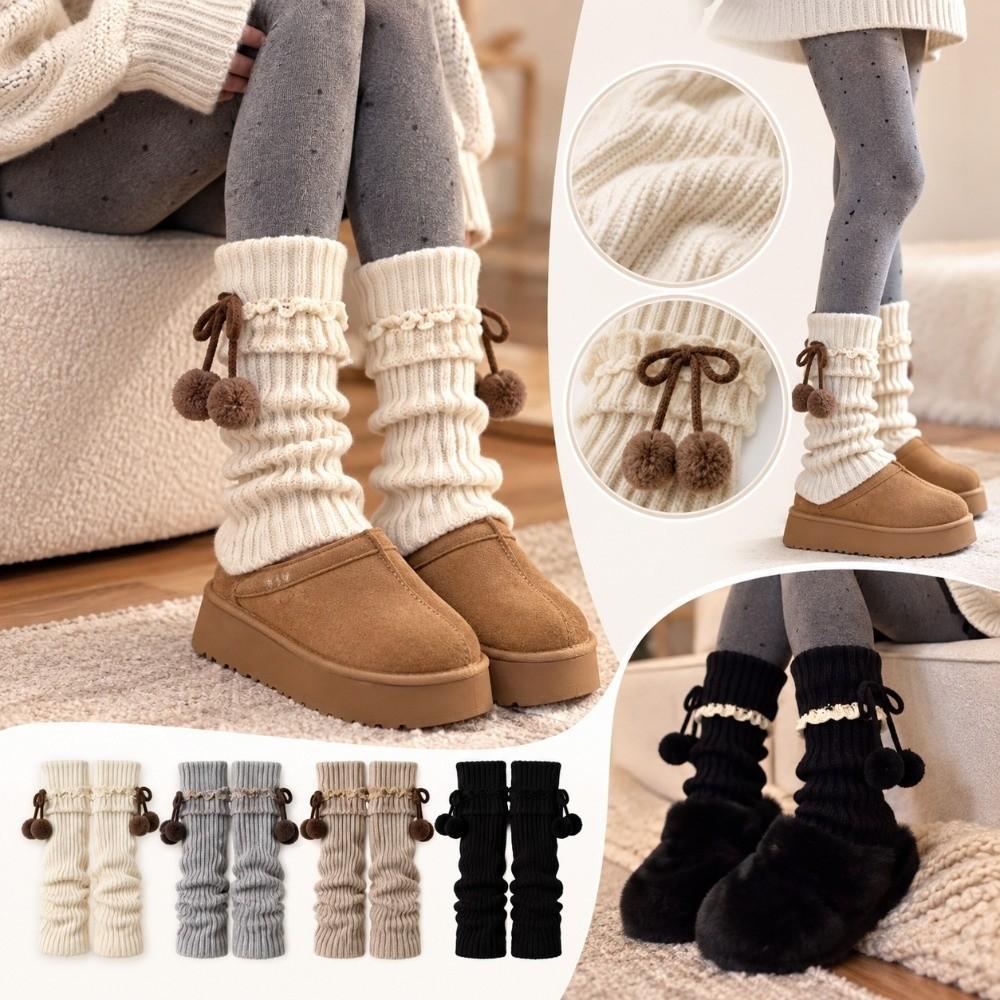 1 Pair Slouch Silhouette Women's Leg Warmer Stretchy Fit Lace Slouch Sock Jk Uniform Lolita Outfit