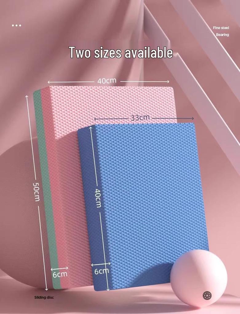 Коврик для йоги и фитнеса из бесшумной нескользящей толстой пены и ролик для пресса с подушечкой для колен
