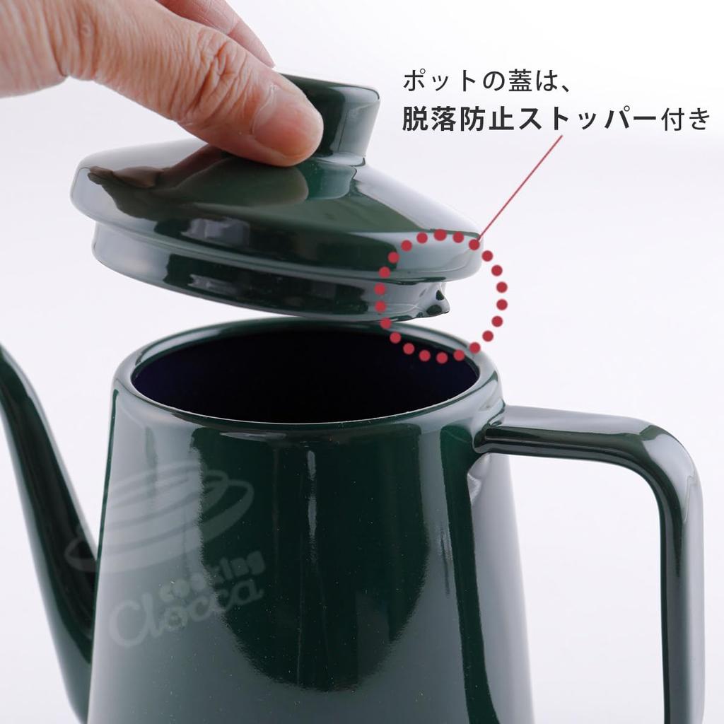 Эмалированный капельный горшок, сплошная эмаль Fuji, эмаль прямого огня, совместимый с IH, дымчато-голубой, 1,0 л, SD10DP2.CSB