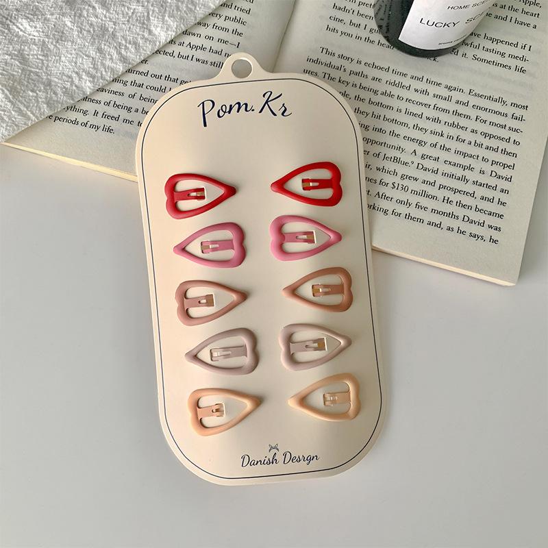 10 шт. новые корейские заколки для волос для девочек, цвет чая с молоком, заколки принцессы с челкой, боковой зажим, аксессуары для волос для маленьких девочек