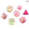 7Pcs/Set  Four-Color Multi-Sided Digital Dice Set Running Group Game Dice