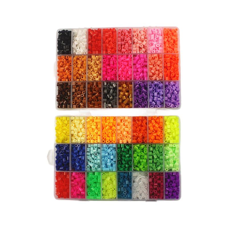 In-Stock 48-Color 5mm Perler Beads Set: Handmade Puzzle Pegboard for DIY Early Education Children's Toys