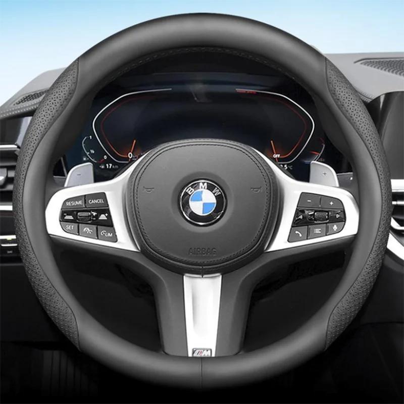 Кожаный чехол на руль автомобиля для BMW F23 F22 F32 F33 F36 G30 G31 G32 G01 F45 F90 I3s i3 i8 112 115 F39 G02 Автоаксессуары