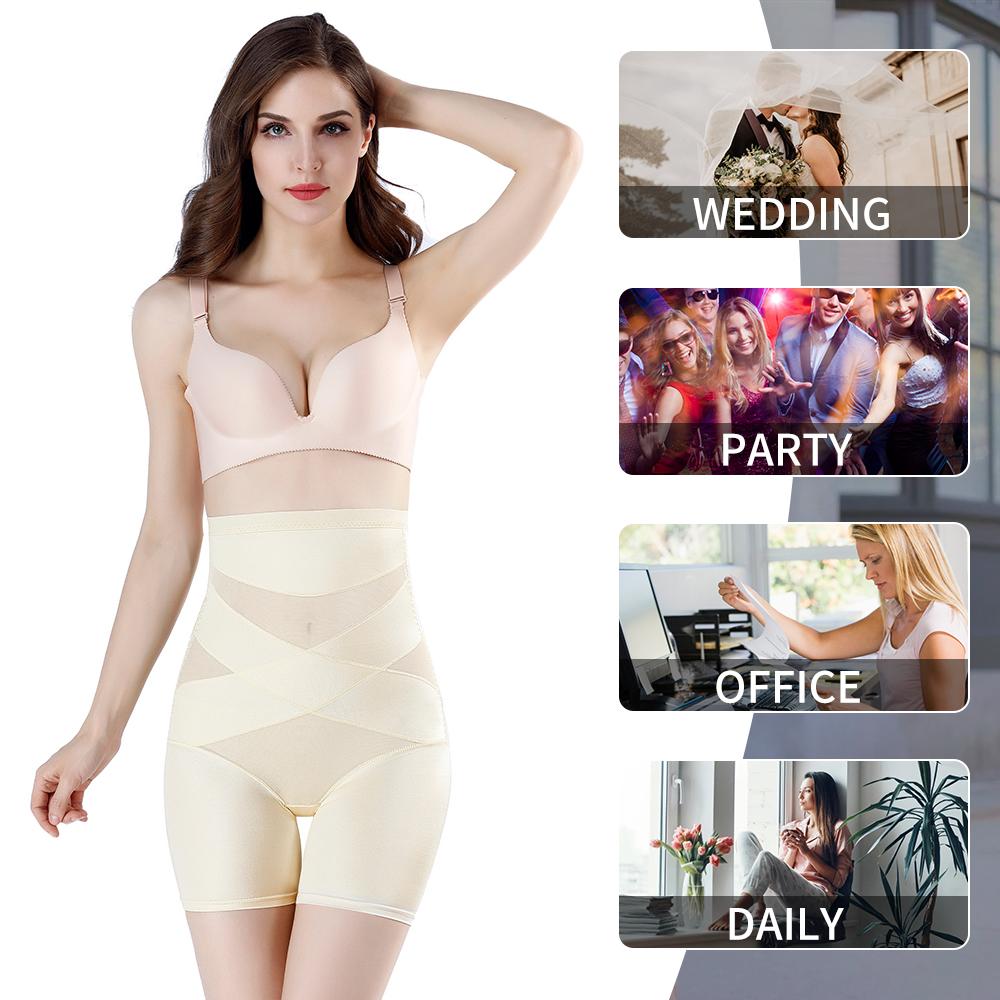 Женские шорты с контролем живота Корректирующее белье с высокой талией Формирователь тела Утягивающее нижнее белье Безопасные короткие брюки Под платья Тренер для талии Boyshort