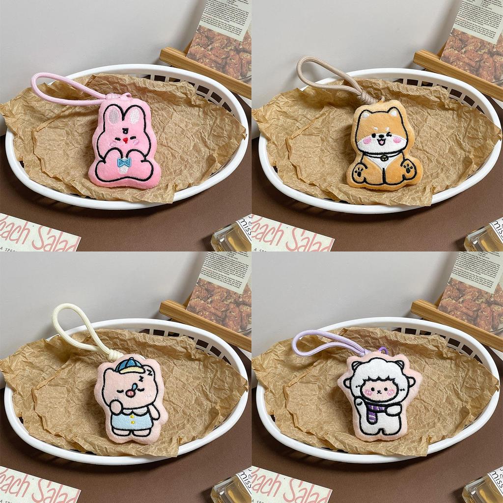 Plush Dog Pig And Rabbit Keychain With Pp Cotton Filling For Gift And Collection