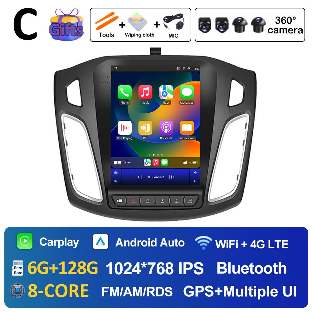 Android 14 Авто Радио Плеер Для Ford Focus 3 Mk 3 2011 2012 2013 2014 - 2019 DSP Стерео Вентилятор Охлаждения 2.5D Сенсорный Экран Нет 2 DIN